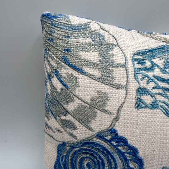 Decorative Pillow Seashell Print 11"x8" Coastal Neutral Accent‎ Beach Nautical - Picture 4 of 11
